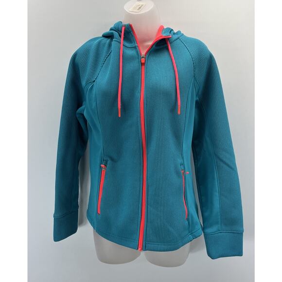 Swiss Tech Women's Waffle Knit Tech Fleece Hooded Jacket M - Picture 4 of 6